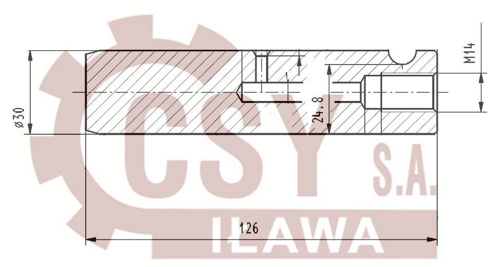 Čep zadního pera 30x126, M14 MAN F13, MAN F14
