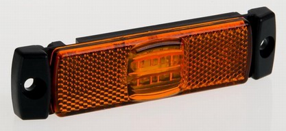 Svítilna poziční 12V/30V LED oranžová 130x32, s odrazkou kabel 0,5m