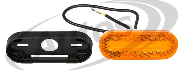Svítilna poziční 12V/36V LED oranžová, s odrazkou a funkcí směrovky, bez držáku s kabelem