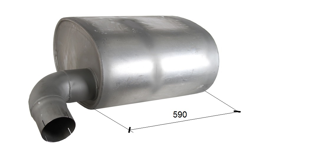 Tlumič výfuku zadní 590mm IVECO Stralis, E.Tech, E.Star