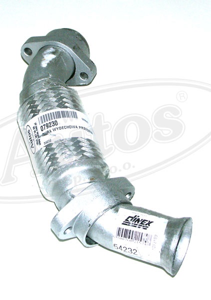 Trubka výfuku vstupní s pružným dílem L  MERCEDES Actros Low Cost