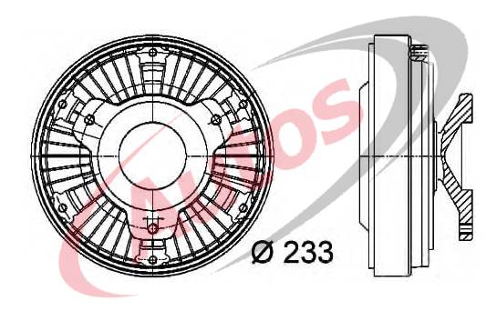 Viskospojka bez ventilátoru RVI Premium 04/1996-, Midlum