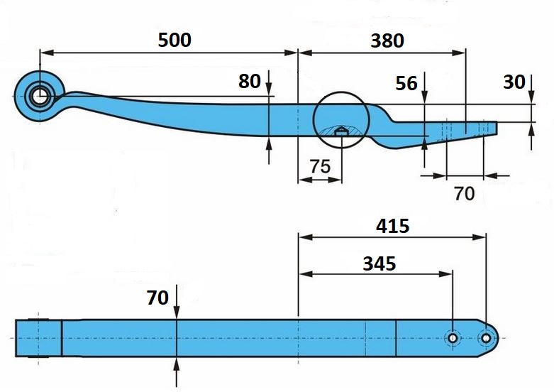 Pero listové 575/365 1 list nápravy BPW 