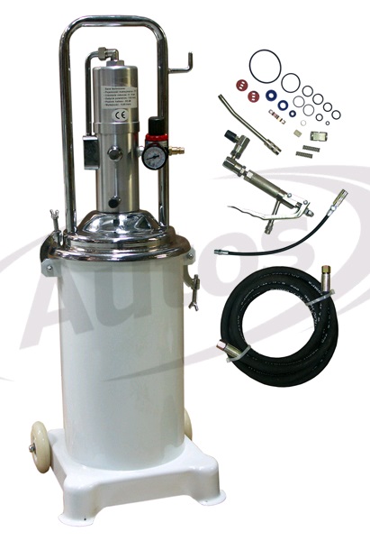 Přístroj mazací mobilní se zásobníkem 15l a příslušenstvím / 330bar do mazací pistole 