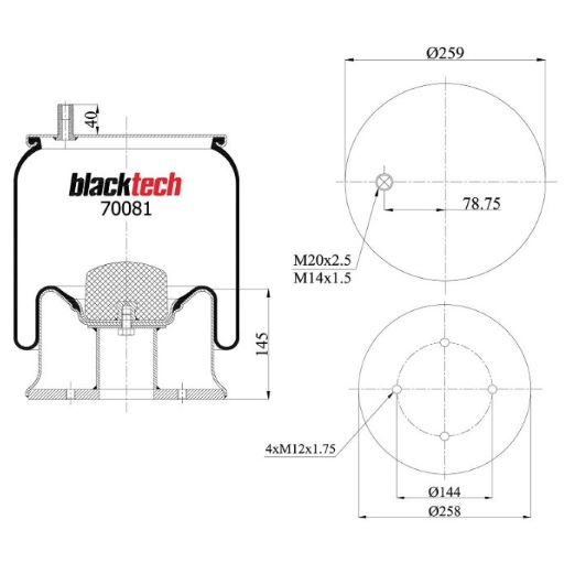 Vlnovec pérování RML70081C MERCEDES Actros