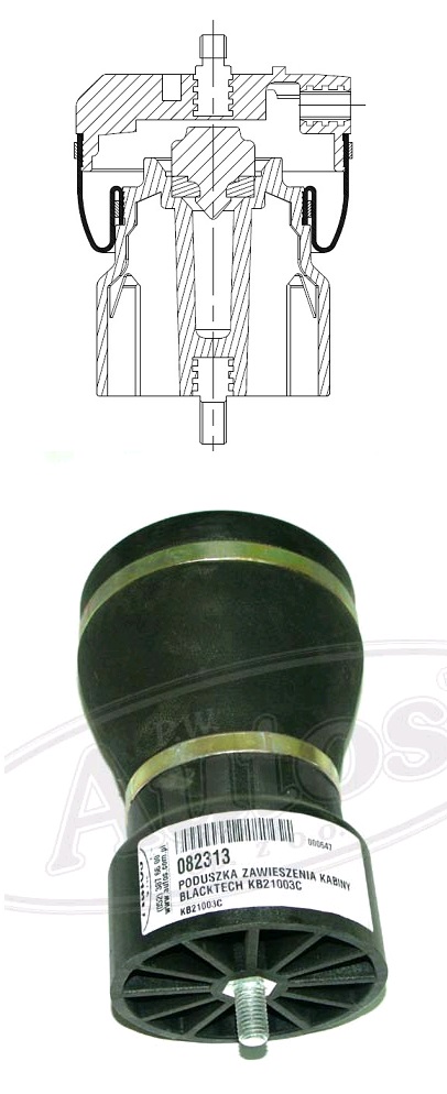 Vlnovec pérování kabiny přední IVECO E.Tech, E.Star, E.Trakker