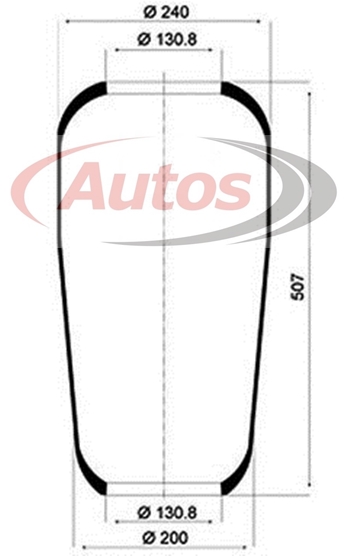 Vlnovec pérování 9817 guma MAN M2000, F2000,E2000