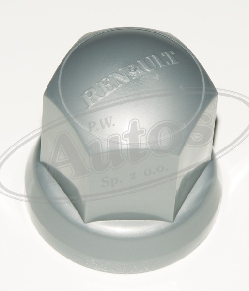 Kryt matice kola 33mm - šedý plasový s nápisem RENAULT