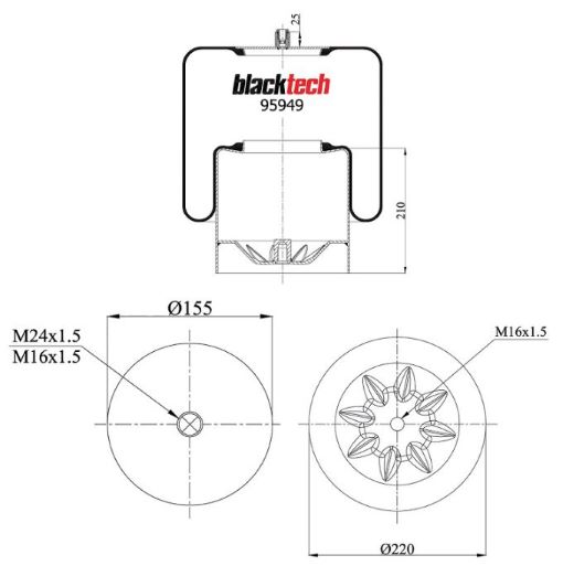 Vlnovec pérování RML95949C1 MERCEDES Atego, Actros