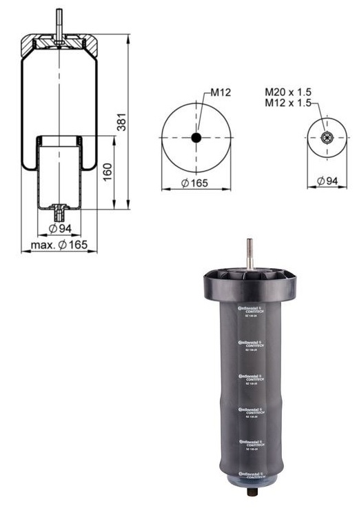 Vlnovec pérování VOLVO FH16 II, FM9, FM12, FM7, FH12, FL10, FL12, F12