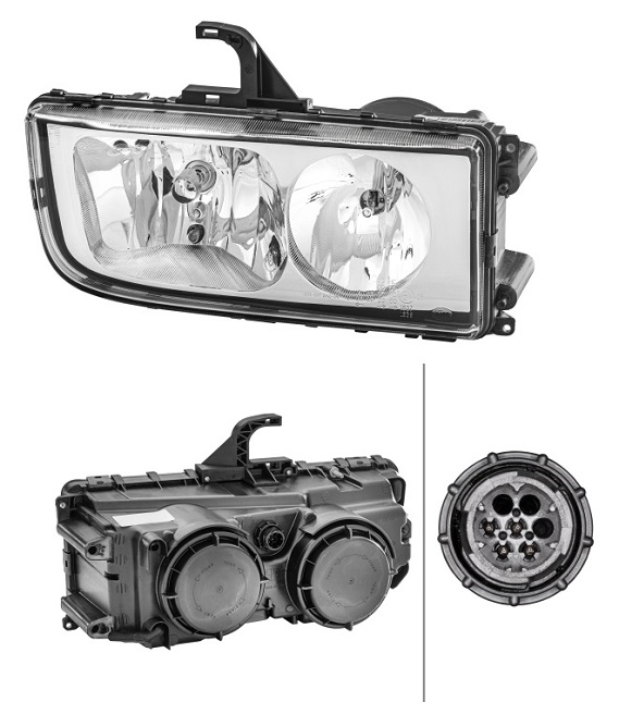 Světlomet hlavní bez směrovky (H1/H7/W5W) P MERCEDES Actros, Axor od 2004