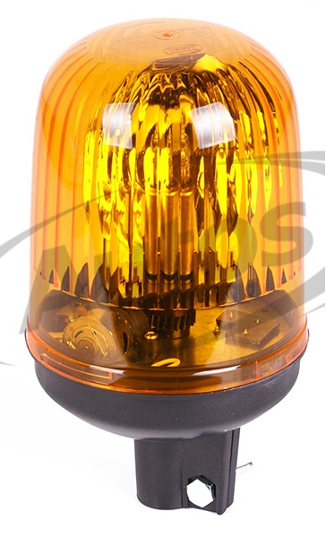 Maják výstražný rotační 12V H1/55W oranžový na trubku bez kloubu
