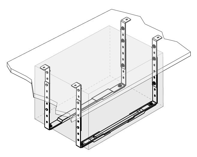 Držák skříně nářadí LAGO Space Truckin 600mm - do podlahy