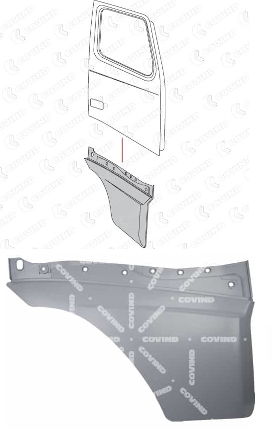 Prodloužení dveří P VOLVO FH12 do 2005, FH16 do 2006, FH od 2005 do 2012