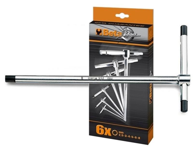 Klíč šestihranný - sada 2,5/3/4/5/6/8mm, rukojeť tvaru T se šestihrany na všech koncích 