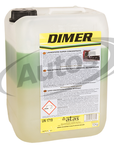 Prostředek na mytí karoserie s aktivní pěnou - super koncentrát ATAS DIMER, 10 l