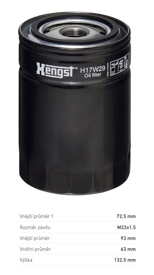 Filtr oleje CITROËN Jumper II, FIAT Ducato, IVECO Daily IV/V/VI, Irisbus,MITSUBISHI Canter