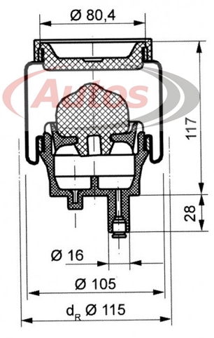 Vlnovec pérování kabiny přední RVI Premium DXi, Kerax, Midlum DXi