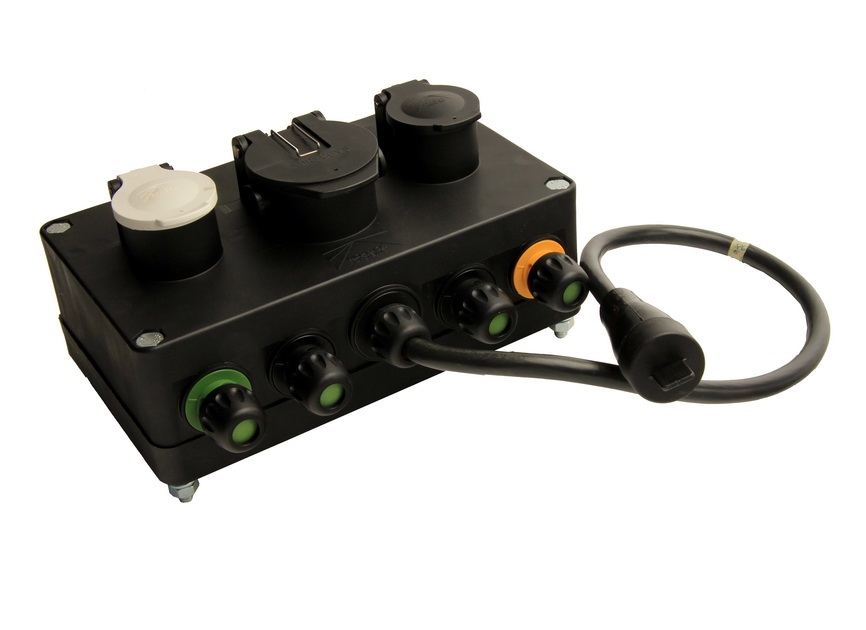 Skříň rozvodná ADR 2x7pin/ 1x15pin /4x2pin/s kabelem 600 mm/ zásuvka 15pin