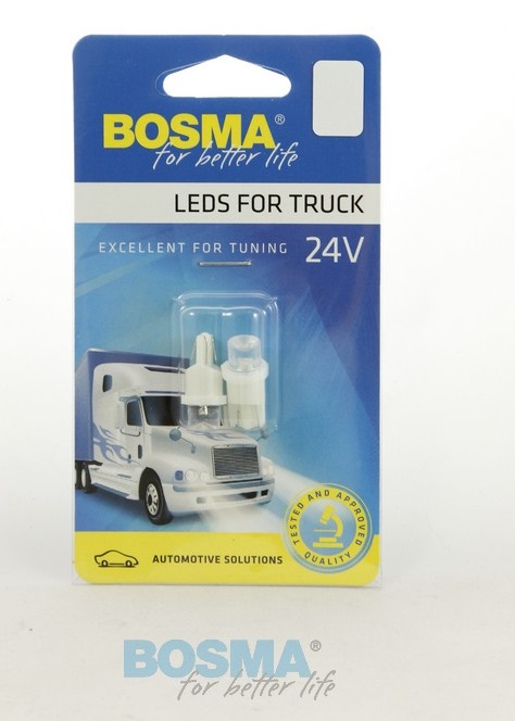 Žárovka celosklo LED 24V/5W T10 BOSMA - sada 2 ks