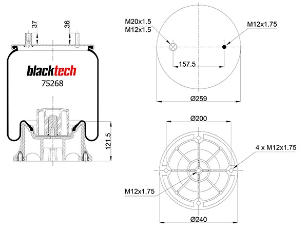 Vlnovec pérování RML 75268CP8 SMB, FRUEHAUF