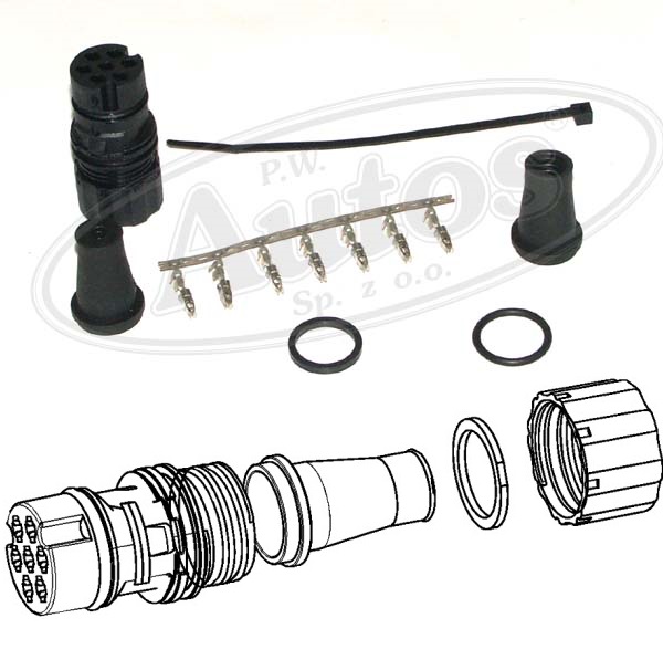 Sada opravárenská 7pin konektoru zadní svítilny DAF, DOLL, KÖGEL, SCHMITZ