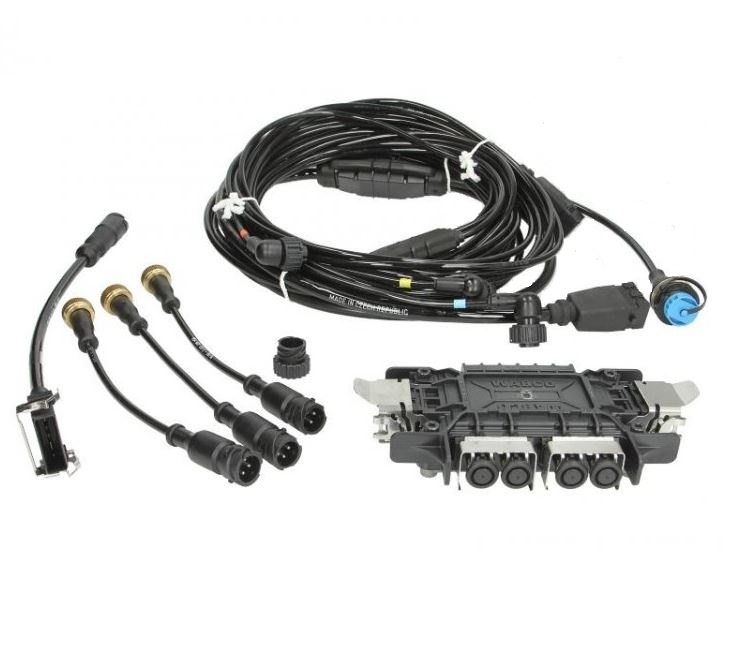 Elektronika modulátoru ABS 4S/3M s kabeláží