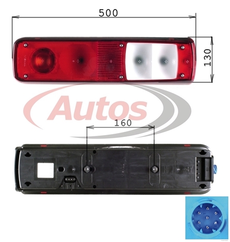 Svítilna zadní 7-dílná P RVI Magnum DXi, Premium 2, Kerax, VOLVO FL-FL, FE-FE