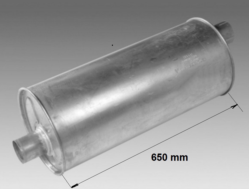Tlumič výfuku 650mm IVECO E.Cargo Tector 60/65/75/80/ 85/120/130/150/170