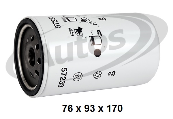 Filtr oleje 57233 stavební stroje JCB 2CX, 3CX, 4CX, 5CX 