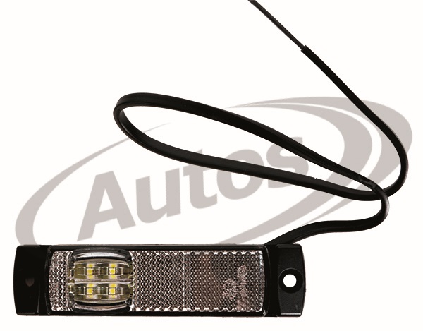 Svítilna poziční 12V/24V 130x32/ 3xLED bílá, kabel 0,5m