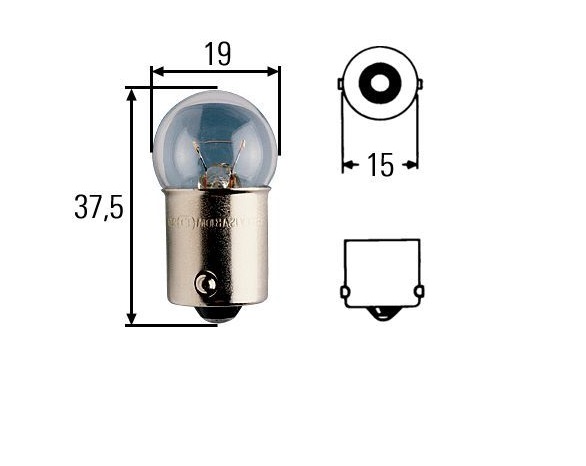 Žárovka 24V 10W Ba15s HD otřesuvzdorná Heavy Duty HELLA