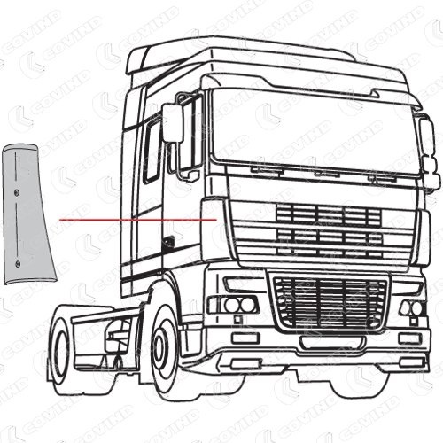Roh kabiny vnější P DAF 105XF, XF95 série 2 od 01.2002 do 12.2006