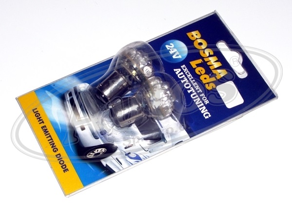 Žárovka 24V 21 BAY15D LED 24-diod/ks bílá - sada