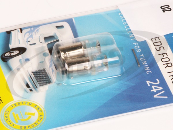 Žárovka LED 24V/2W Ba915s bílá 1xLED - sada