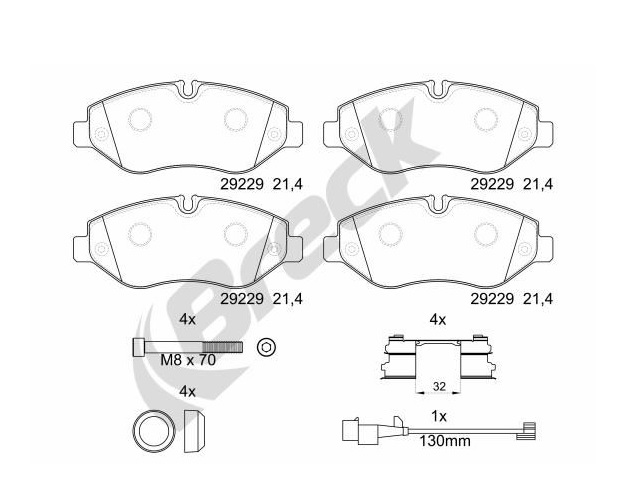 Deska brzdová 29229 Lumag 163x66x20,9 PN IVECO Daily 35C15 od 2006 