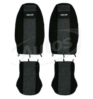 Potah sedadla - sada 1+1 šedý VOLVO FH12 od 2002, FH16