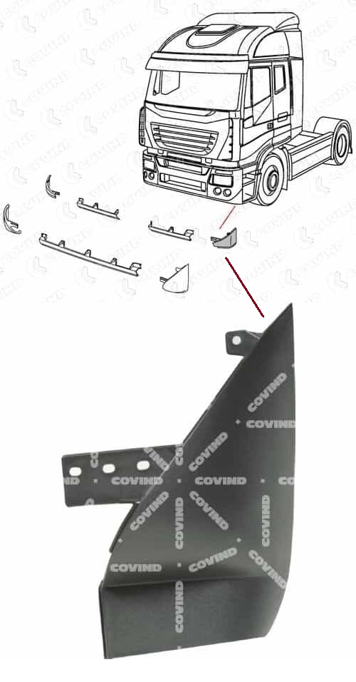 Roh nárazníku L IVECO AS Stralis 260S40/ 43/ 44/ 48/ 54, 440S40/ 43/ 44/ 48/ 54