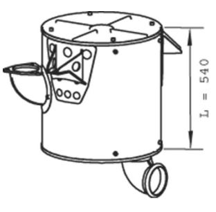 Tlumič výfuku 540mm DAF CF85 od 12.2000, CF75 od 12.2000 