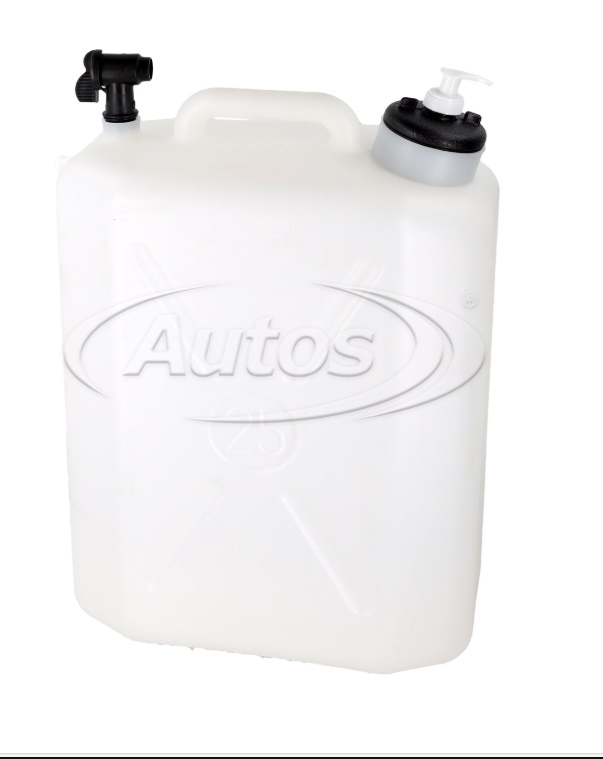 Kanystr plastový na vodu 25l s plastovým kohoutkem a dávkovačem mýdla