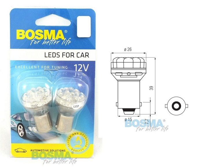 Žárovka 12V 24xLED standard BA15s - sada 2 ks