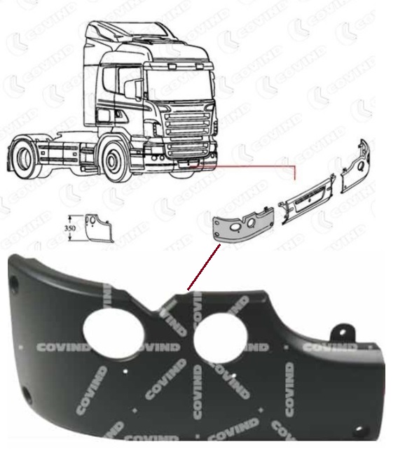 Roh nárazníku P SCANIA P,G,R,T CP,CR,R od 03.2004