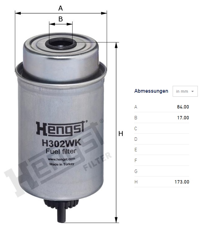 Filtr paliva - předfiltr RVI Midlum, Mascott 8140.43.B.3586-S9W206 od 01.1999