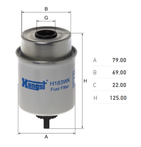 Filtr paliva - odlučovač vody TH6 CATERPILLAR, JCB, MASSEY FERGUSON PERKINS