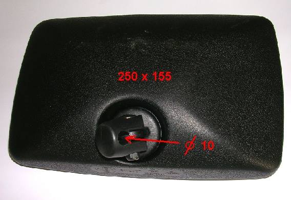 Zrcadlo rampové s držákem 250x155x63  MAN M90, F90 do 1994