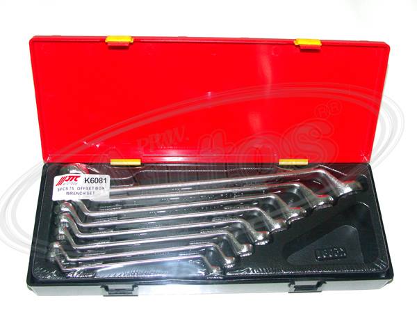 Sada nářadí do vozíku - klíč očkový oboustranný - 8 ks /vel. 6 - 24