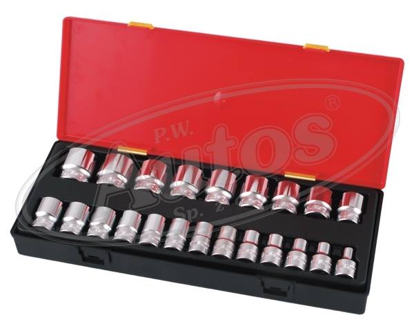 Sada nářadí do vozíku - hlavice nástrčná 22 ks / vel. 8 -32 