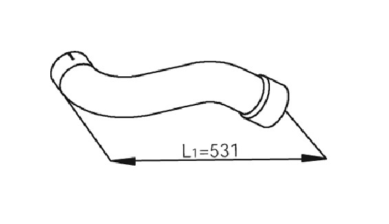 Trubka výfuku střední L MERCEDES Axor Euro 3 Low Cost