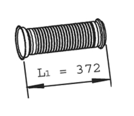 Trubka výfuku - pružný díl 372mm DAF CF75