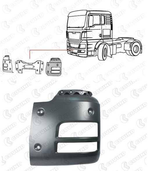 Nárazník přední - L MAN TGA,TGS,TGX od 09.2007